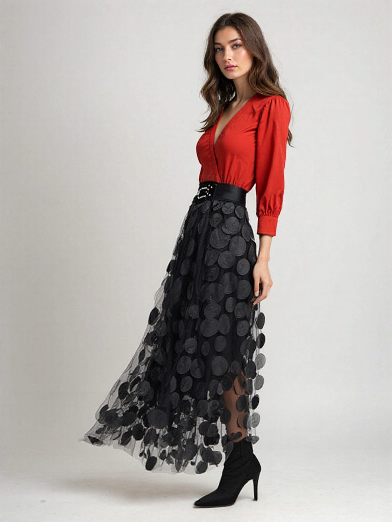 Aura Nocturna - Maxi falda talla única círculos | varios colores
