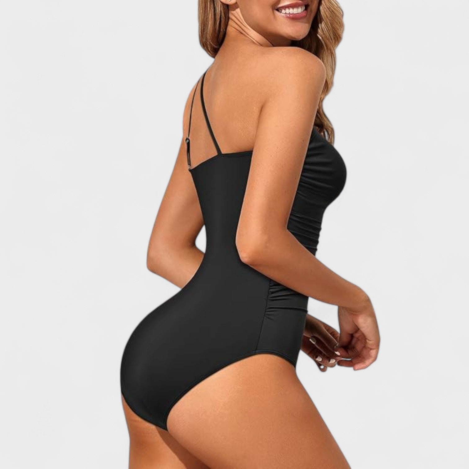 Grace - Traje de baño asimétrico con fruncido