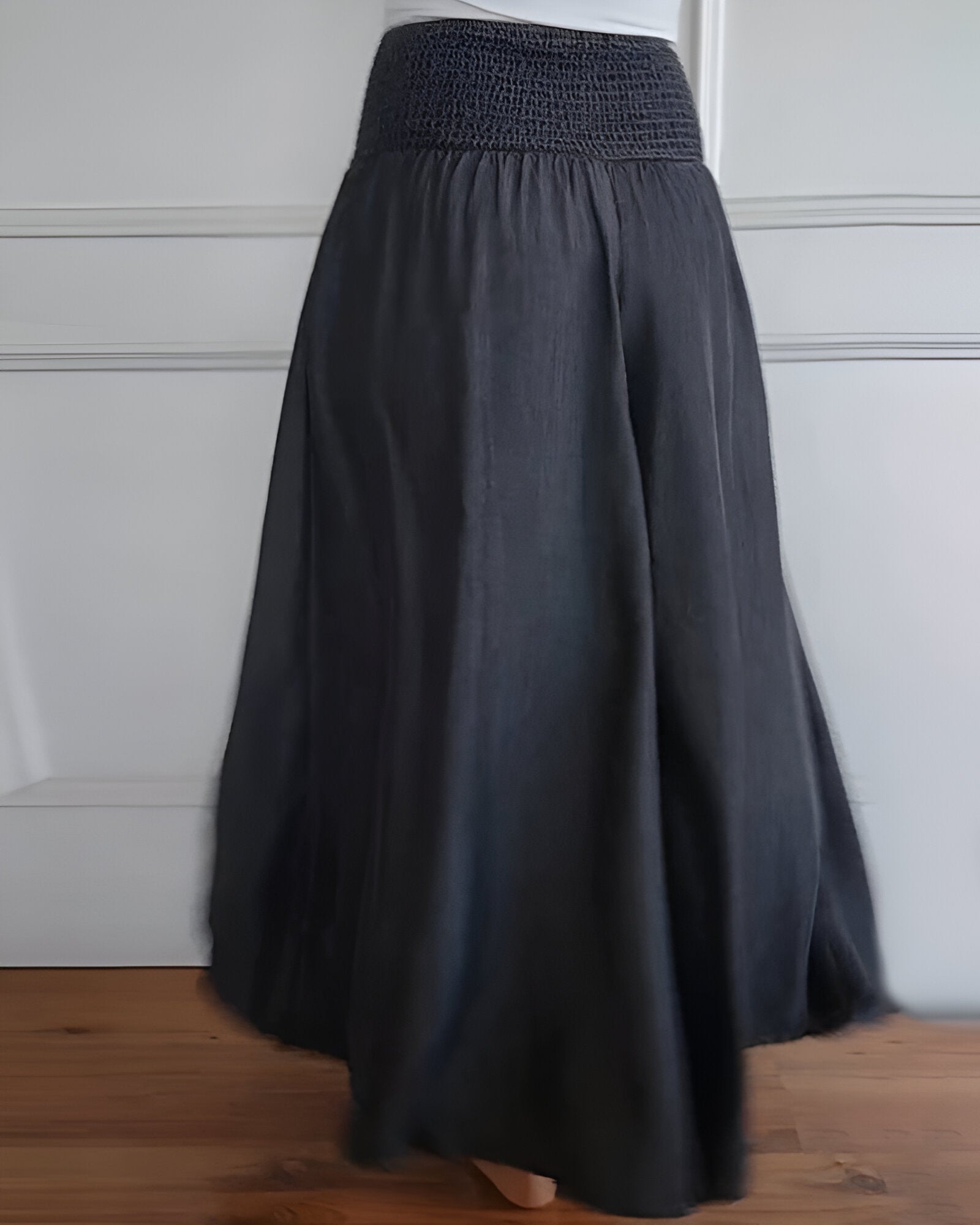 Brisa - Maxi falda | azul, gris, floral & comodidad