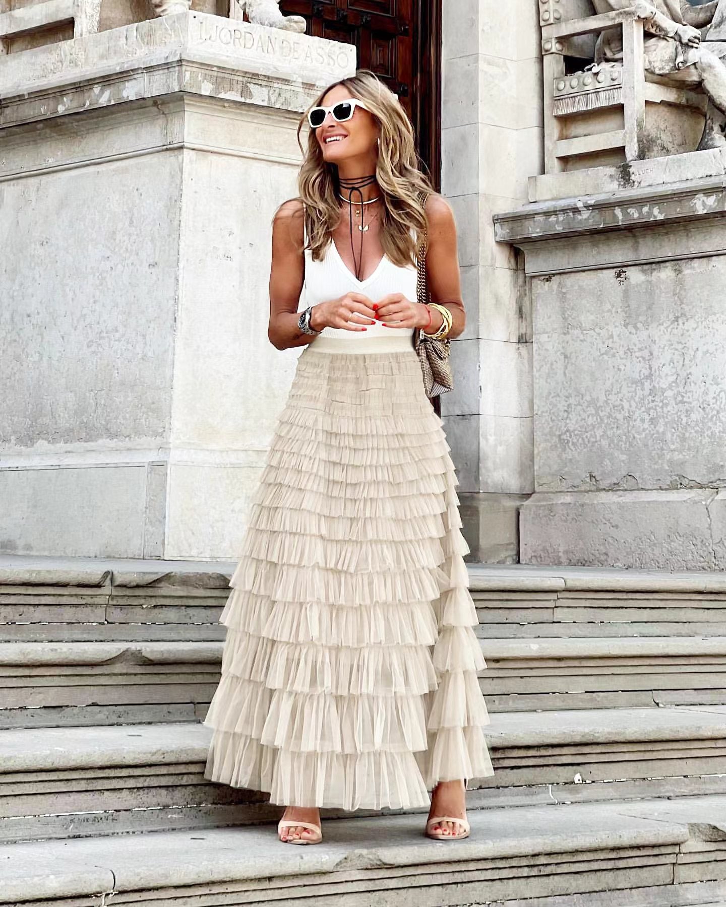 Serafina - Falda Maxi capas de ensueño