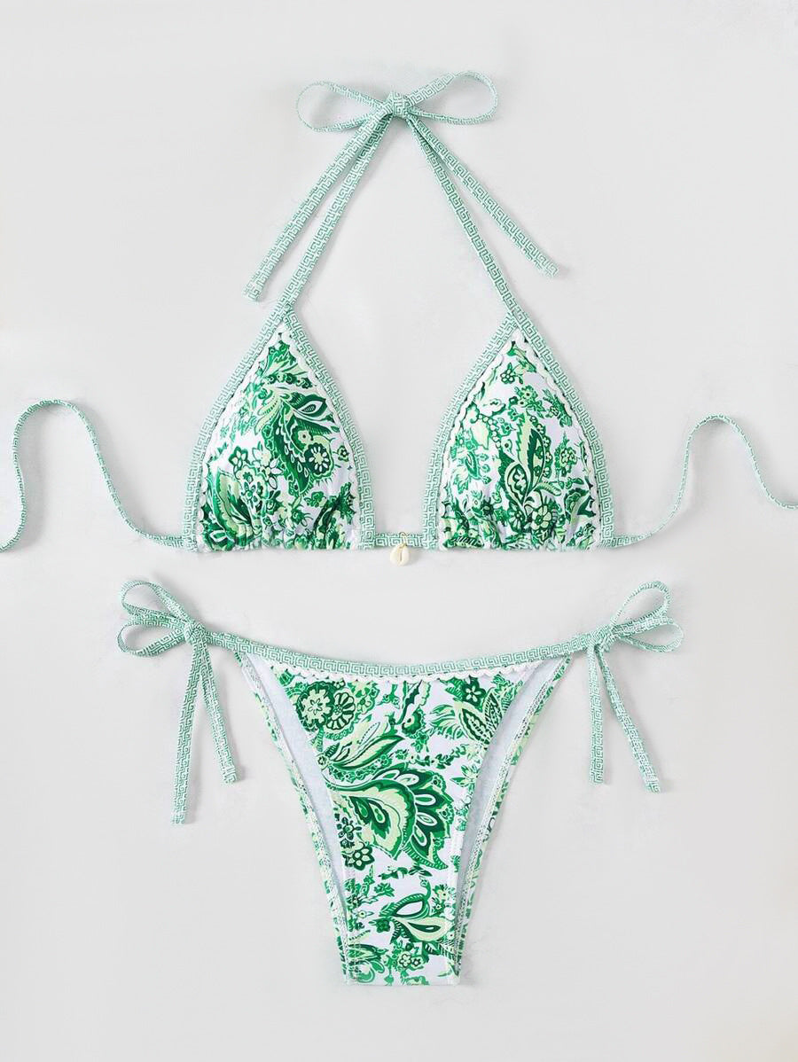 Bali Dreams - Bikini estampado tropical de amanecer