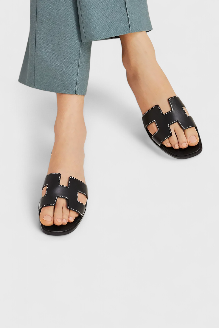 Brigitte - Sandalias de piel con diseño de H