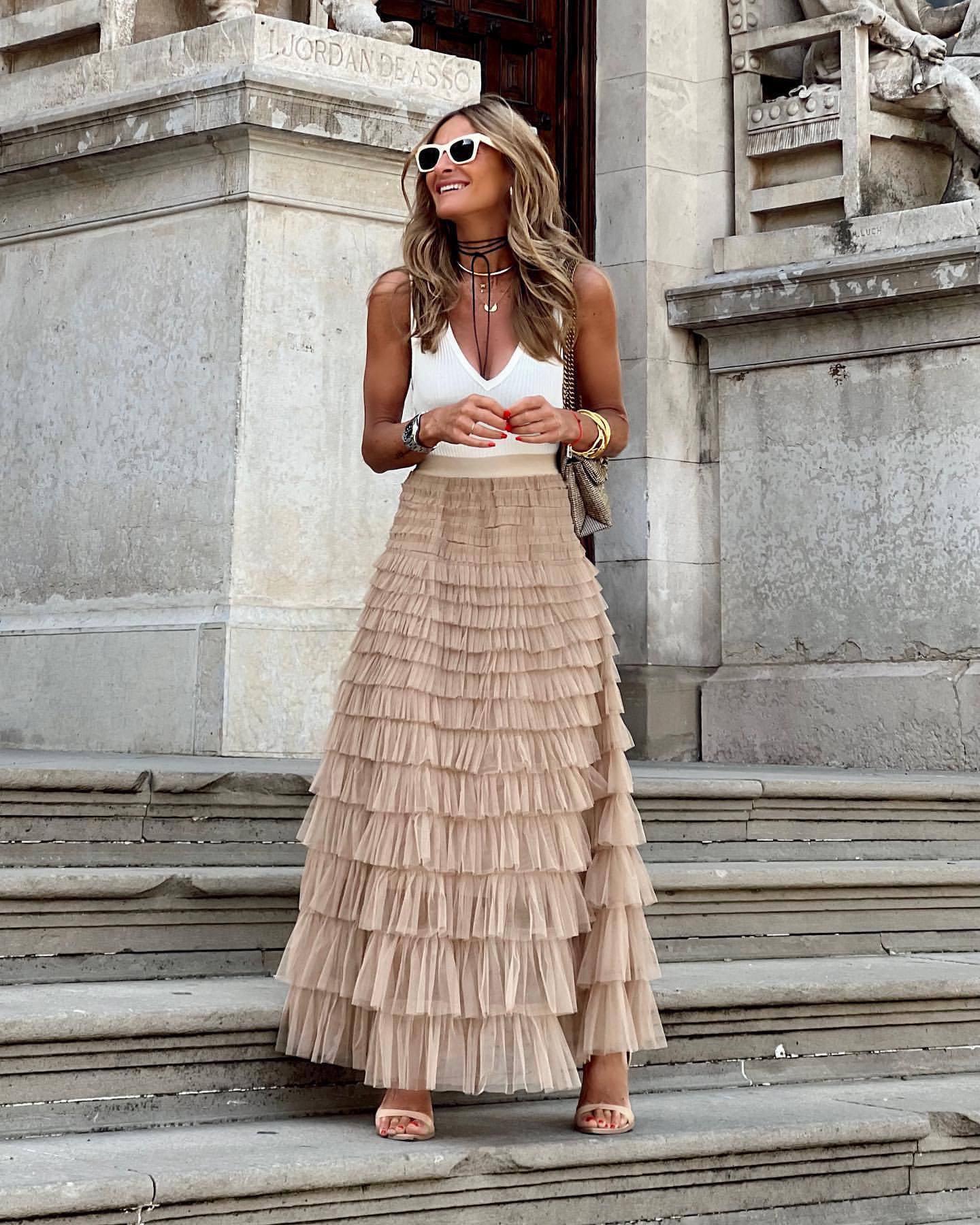 Serafina - Falda Maxi capas de ensueño