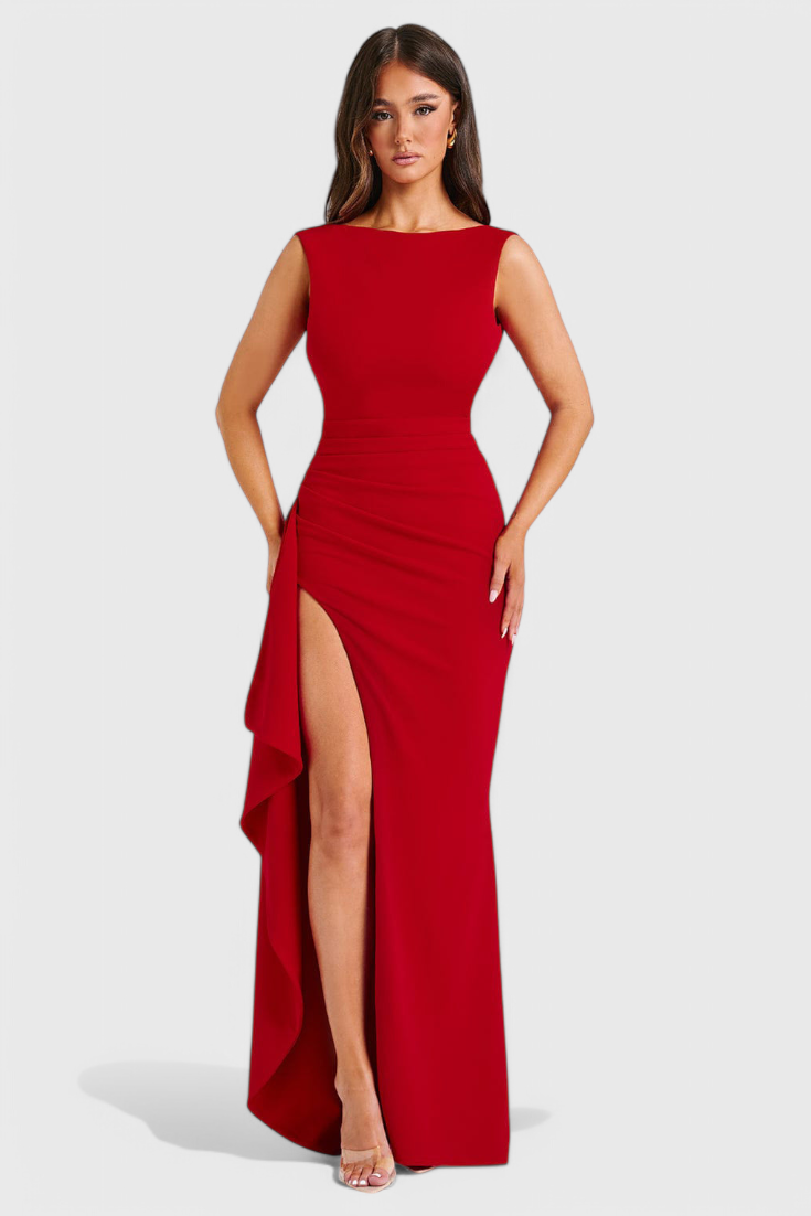 Marion - Vestido maxi con abertura alta