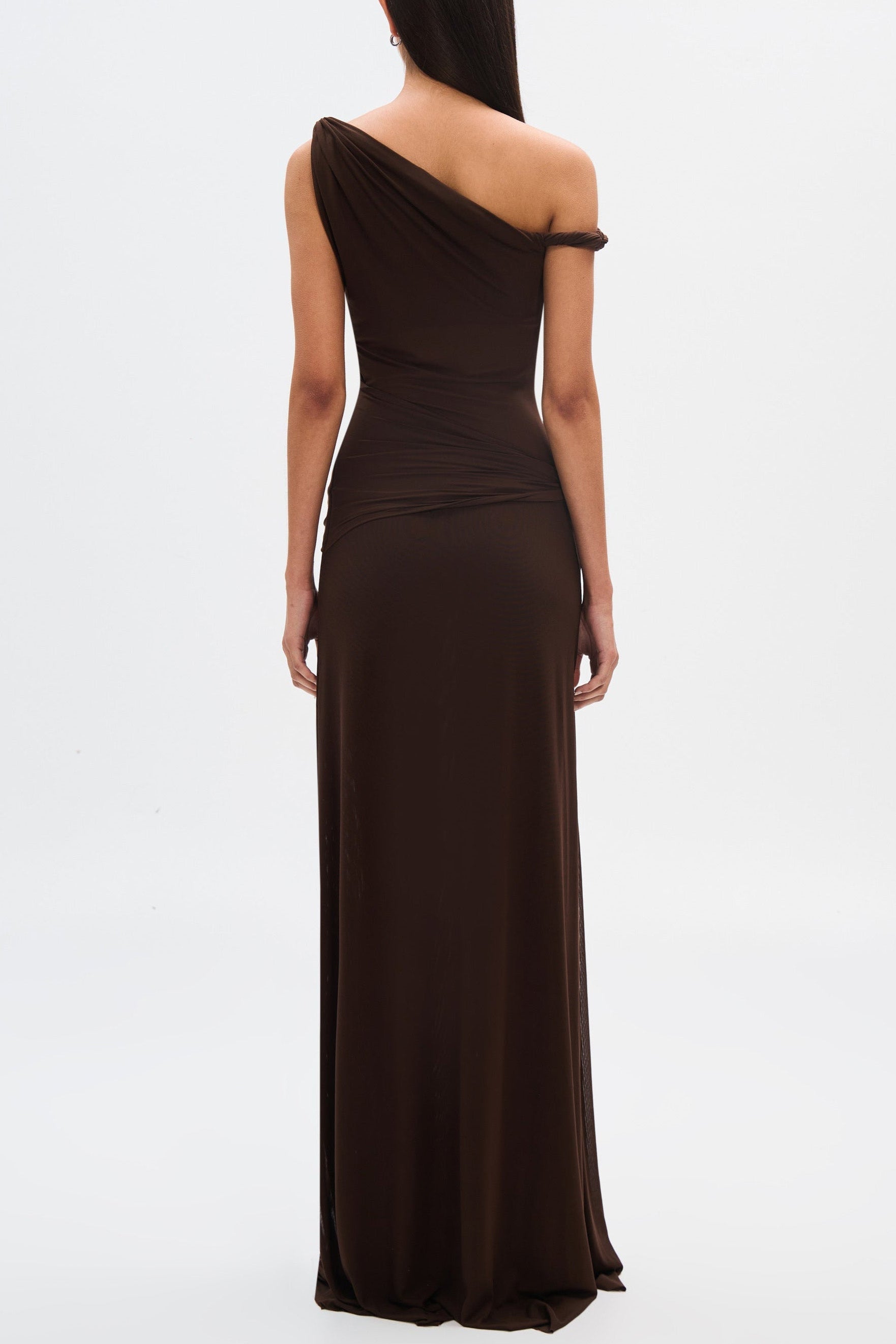 Eranda - Vestido maxi de un solo hombro