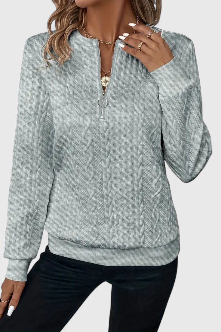 Zoey - Jersey de punto con media cremallera