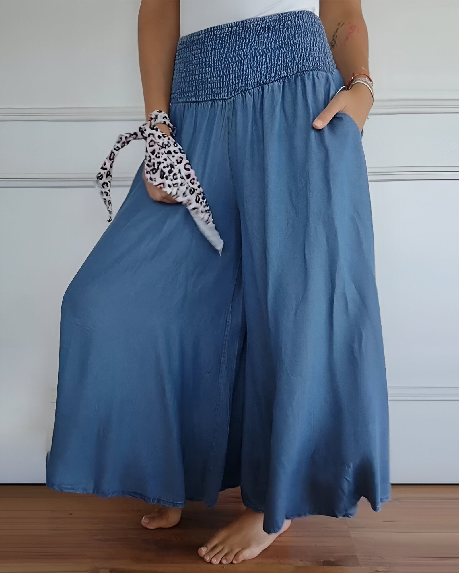 Brisa - Maxi falda | azul, gris, floral & comodidad