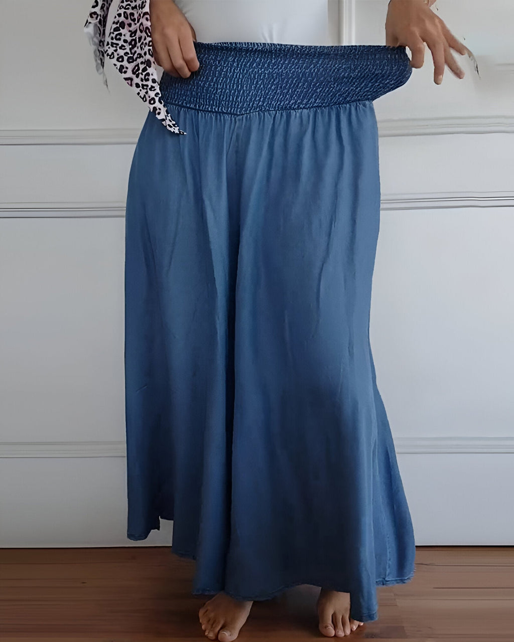 Brisa - Maxi falda | azul, gris, floral & comodidad