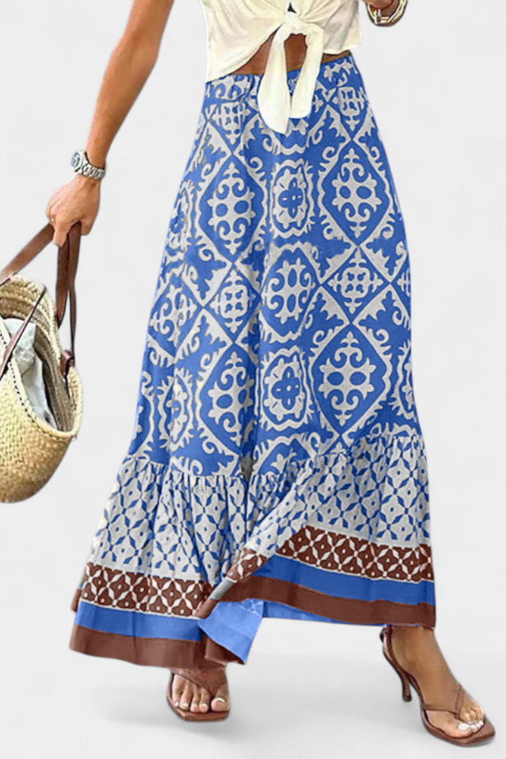 Ethel - Falda maxi mosaico bohemio
