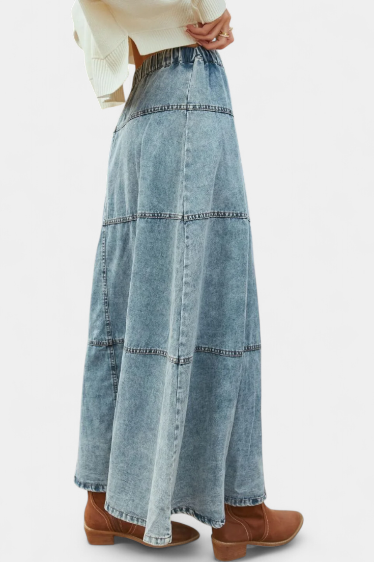 Lorraine - Falda maxi vaquera estilo bohemio