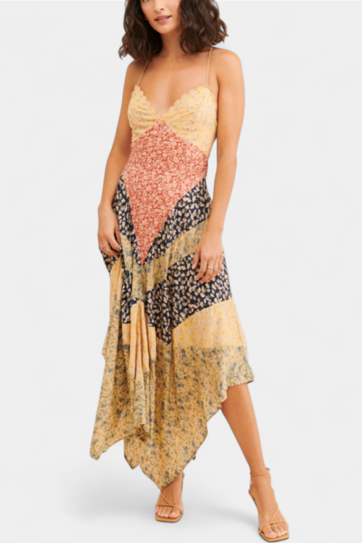 Francine - Vestido maxi patchwork