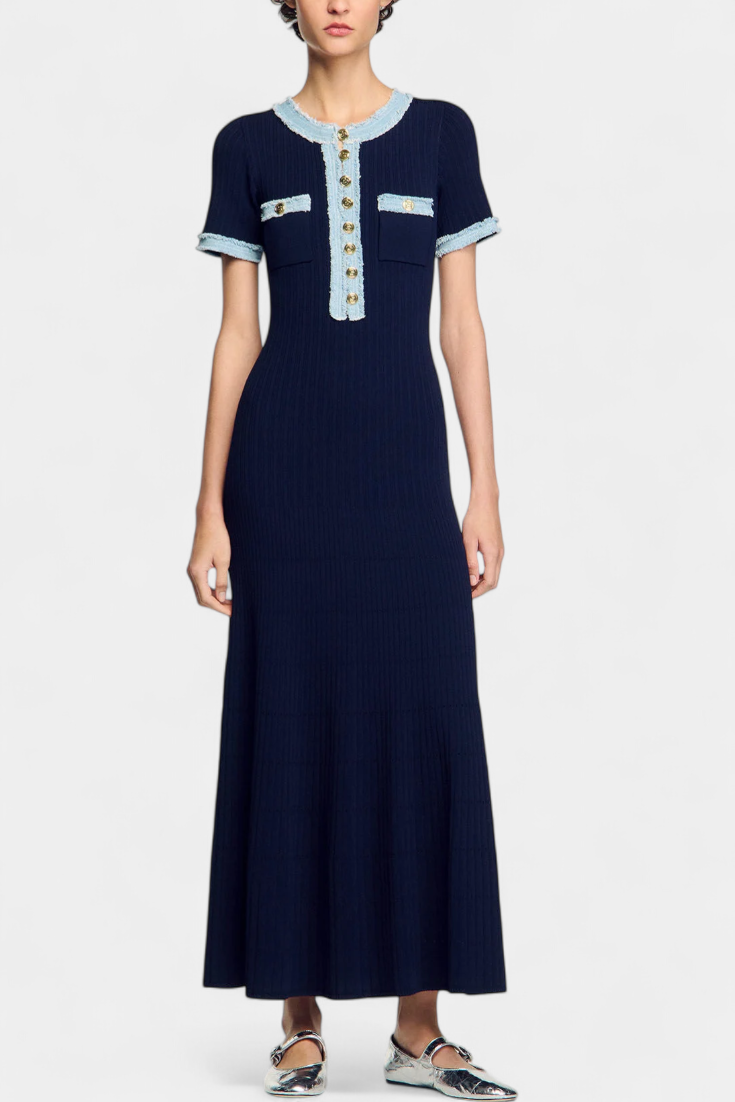 Alexia - Vestido de punto estilo clásico