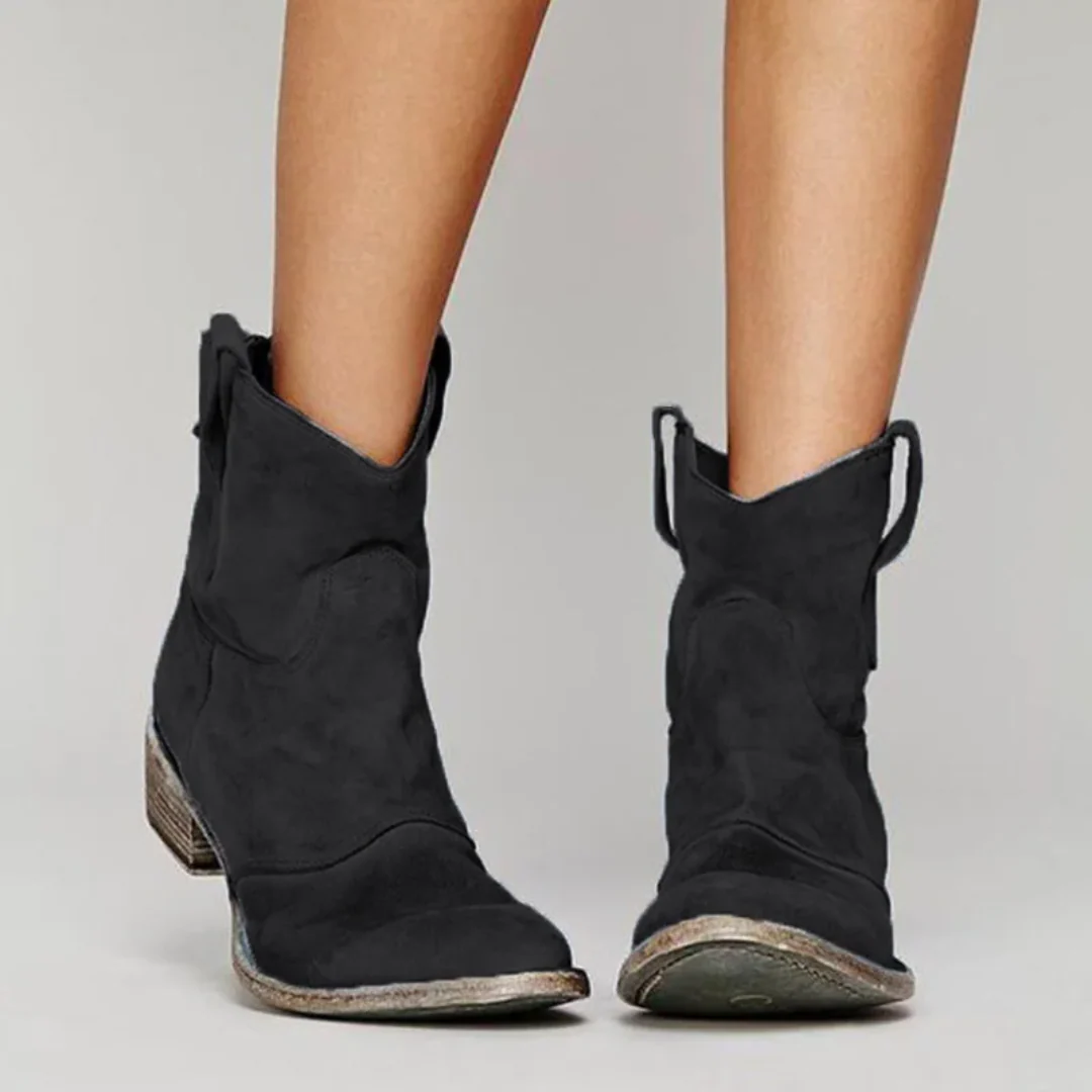 Lulu - Botines vaqueros con efecto antelina