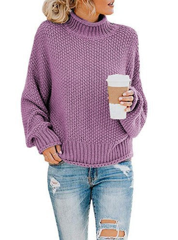 Molly - Jersey de punto grueso con cuello alto