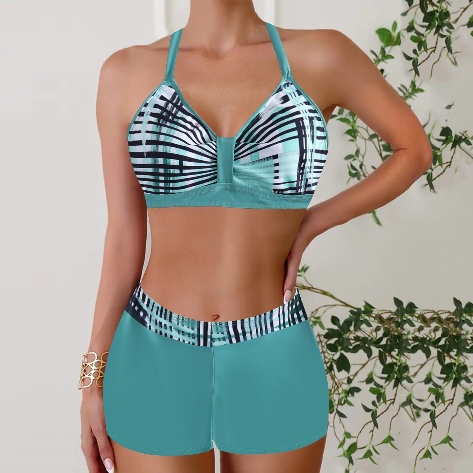 Paloma - Bikini de estampado con shorts