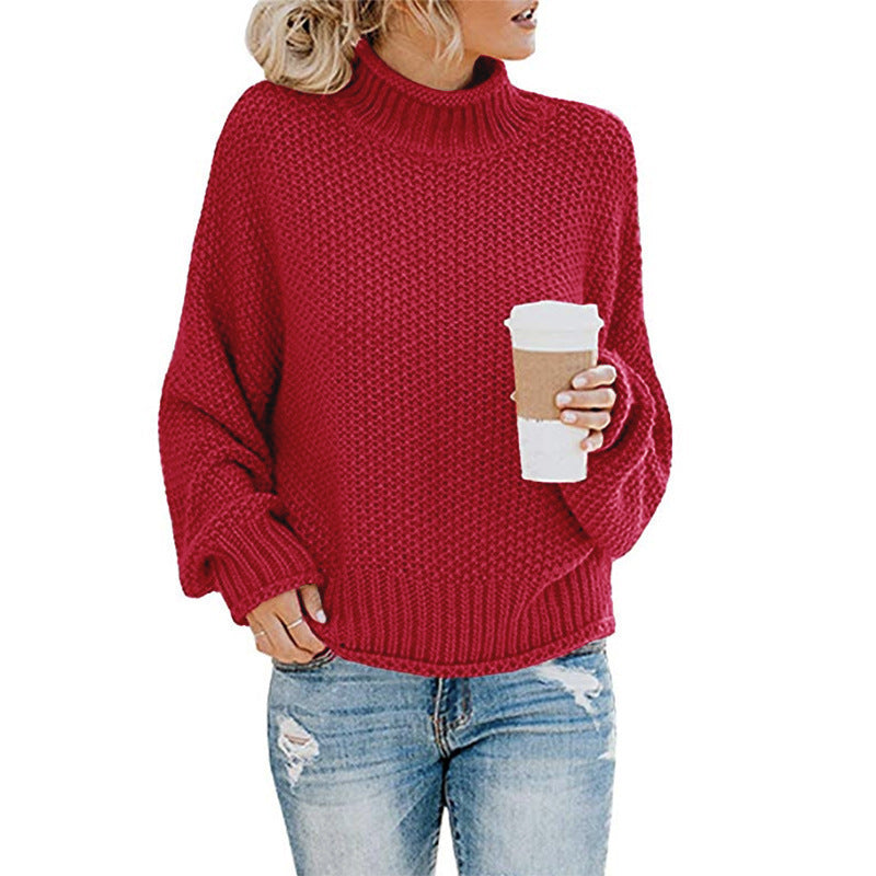 Molly - Jersey de punto grueso con cuello alto