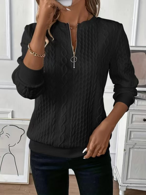 Zoey - Jersey de punto con media cremallera